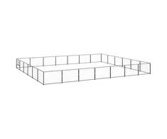 Voljeras šunims, juodos spalvos, 42m², plienas