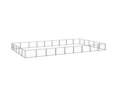 Voljeras šunims, juodos spalvos, 45m², plienas