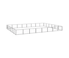 Voljeras šunims, juodos spalvos, 48m², plienas