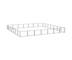 Voljeras šunims, juodos spalvos, 49m², plienas