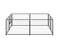 Voljeras šunims, juodos spalvos, 4m², plienas