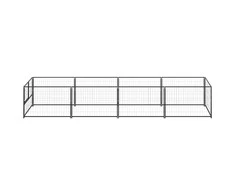 Voljeras šunims, juodos spalvos, 4m², plienas