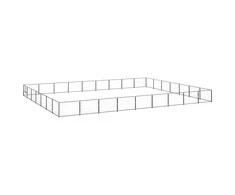 Voljeras šunims, juodos spalvos, 63m², plienas