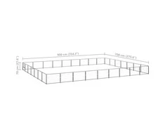 Voljeras šunims, juodos spalvos, 63m², plienas