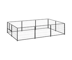 Voljeras šunims, juodos spalvos, 6m², plienas
