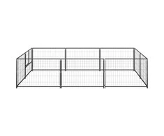 Voljeras šunims, juodos spalvos, 6m², plienas
