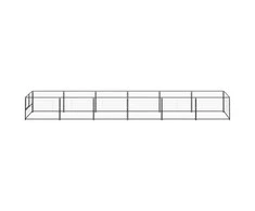 Voljeras šunims, juodos spalvos, 6m², plienas