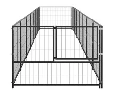 Voljeras šunims, juodos spalvos, 7m², plienas