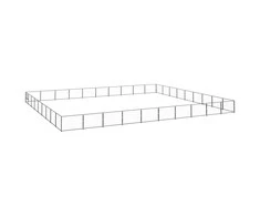 Voljeras šunims, juodos spalvos, 90m², plienas