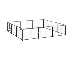 Voljeras šunims, juodos spalvos, 9m², plienas