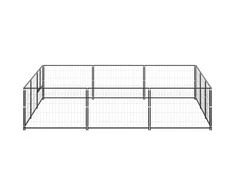 Voljeras šunims, juodos spalvos, 9m², plienas