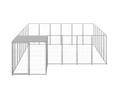 Voljeras šunims, sidabrinės spalvos, 12,1 m², plienas