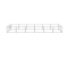 Voljeras šunims, sidabrinės spalvos, 12m², plienas