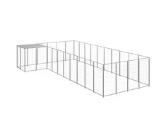 Voljeras šunims, sidabrinės spalvos, 13,31m², plienas