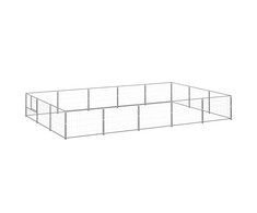 Voljeras šunims, sidabrinės spalvos, 15m², plienas