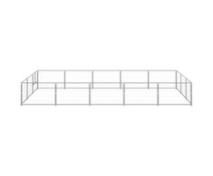 Voljeras šunims, sidabrinės spalvos, 15m², plienas