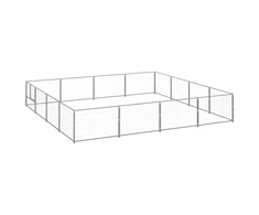 Voljeras šunims, sidabrinės spalvos, 16m², plienas