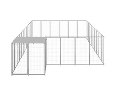 Voljeras šunims, sidabrinės spalvos, 19,36 m², plienas