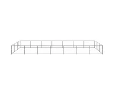 Voljeras šunims, sidabrinės spalvos, 21m², plienas