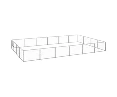 Voljeras šunims, sidabrinės spalvos, 24m², plienas