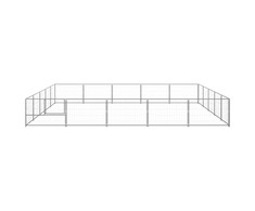 Voljeras šunims, sidabrinės spalvos, 25m², plienas