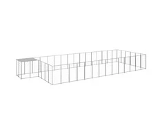 Voljeras šunims, sidabrinės spalvos, 26,62 m², plienas