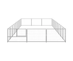 Voljeras šunims, sidabrinės spalvos, 27m², plienas