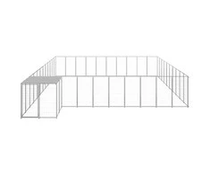 Voljeras šunims, sidabrinės spalvos, 31,46m², plienas
