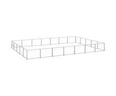 Voljeras šunims, sidabrinės spalvos, 35m², plienas