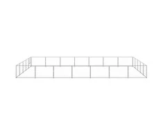 Voljeras šunims, sidabrinės spalvos, 35m², plienas