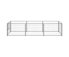 Voljeras šunims, sidabrinės spalvos, 3m², plienas