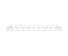 Voljeras šunims, sidabrinės spalvos, 40m², plienas