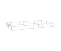 Voljeras šunims, sidabrinės spalvos, 45m², plienas