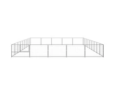 Voljeras šunims, sidabrinės spalvos, 45m², plienas