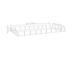 Voljeras šunims, sidabrinės spalvos, 45m², plienas