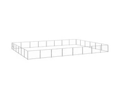 Voljeras šunims, sidabrinės spalvos, 48m², plienas