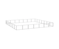 Voljeras šunims, sidabrinės spalvos, 49m², plienas