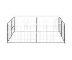 Voljeras šunims, sidabrinės spalvos, 4m², plienas