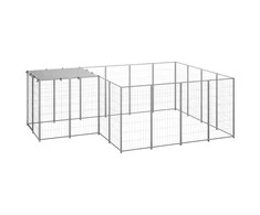 Voljeras šunims, sidabrinės spalvos, 6,05 m², plienas