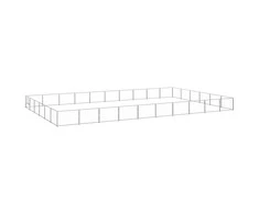 Voljeras šunims, sidabrinės spalvos, 60m², plienas