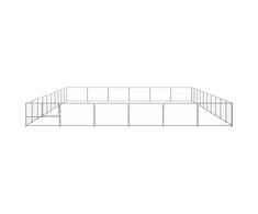 Voljeras šunims, sidabrinės spalvos, 60m², plienas