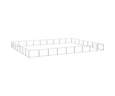 Voljeras šunims, sidabrinės spalvos, 63m², plienas