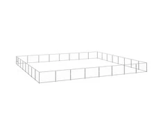 Voljeras šunims, sidabrinės spalvos, 64m², plienas