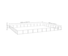 Voljeras šunims, sidabrinės spalvos, 80m², plienas