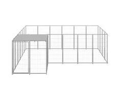 Voljeras šunims, sidabrinės spalvos, 8,47 m², plienas