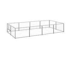 Voljeras šunims, sidabrinės spalvos, 8m², plienas