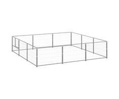 Voljeras šunims, sidabrinės spalvos, 9m², plienas