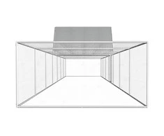 Voljeras viščiukams, 14x2x2m, galvanizuotas plienas