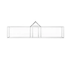 Voljeras viščiukams, 5x1x1,5m, galvanizuotas plienas