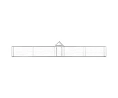 Voljeras viščiukams, 9x1x1,5m, galvanizuotas plienas